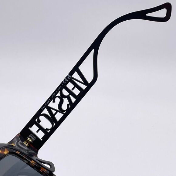 BRAND NEW VERSACE VE4431 514887 Havana/Dark Grey Women Sunglasses - Picture 2 of 11